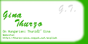 gina thurzo business card